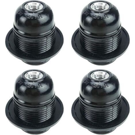 4 pièces E27 bakélite autobloquant porte-lampe à dent complète vis à tête en aluminium support de lampe en bakélite support de lampe