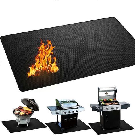 Grillmat - 60" x 48" grillmat & vuurplaatsmat Grillmatten voor buiten, bescherming van het terras Oliebestendige grillmatten (1/5)