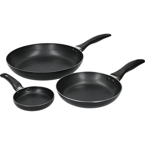 KitchenCraft Set of 3 poêles of Aluminium Non-Stick Cookware in Box of Gift 28cm, 20cm, 12cm