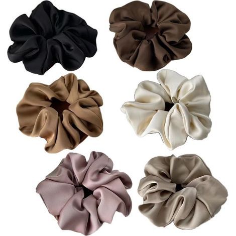 Haargummis aus Seide und Satin für Damen, 6er-Set (1/5)