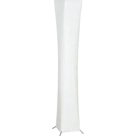 CHICFURN Lampada da terra 25x25x129 cm in acciaio bianco, interruttore a pedale, 3 livelli (1/5)