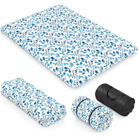 COSTWAY Japanese Floor Mattress Futon Mattress 190 x 120 x 10 cm-Blue