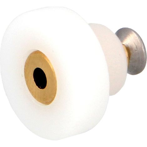 Roulement pour Cabine de Douche Lot de 2 Unités Ø 19 mm Pour Porte Coulissante de Douches de Salle de Bains Nylon Blanc (1/5)