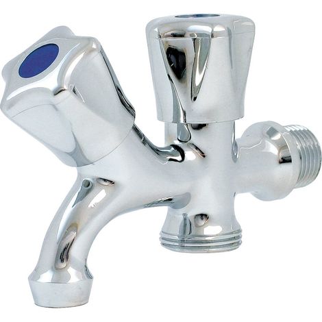 Doppelter Pluvia-Wasserhahn für Waschmaschine 1/2-3/4 JG098V