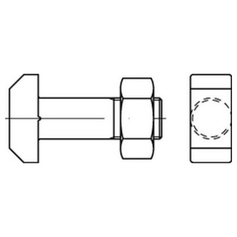 [NEUWERTIG] B-Ware Reyher Hammerschraube Schraube Din261 Hammerkopfschraube M12x60 Mutter 10 Stück