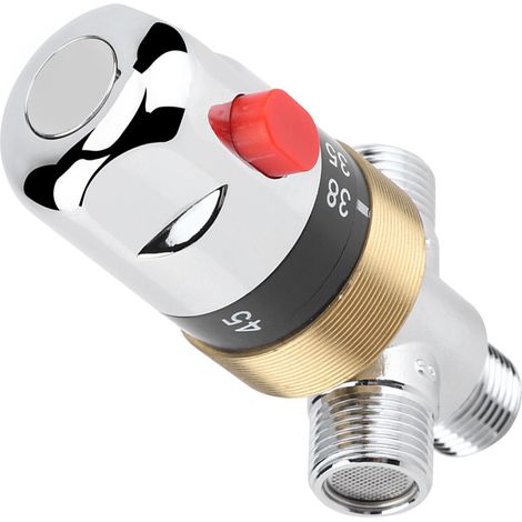 G1/2" Thermostat-Badarmatur – Wassertemperaturregelung für Waschbecken und Dusche (1/5)