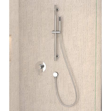 Unterputz-Einhand-Brausemischer mit Stange und Handbrause Chrom - Corbeau (1/5)