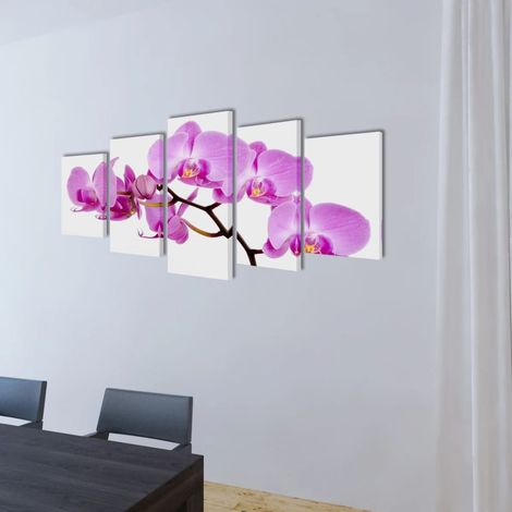 Set de toiles murales imprimées Orchidée 200 x 100 cm CFW326628 (1/3)