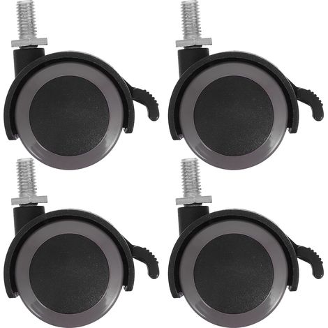 Hemobllo Lot de 4 roulettes rechange, douille M8 x 15 mm
