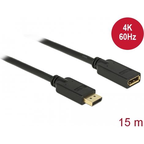 Delock Alargador DisplayPort 1.2 4K 60 Hz 15 m