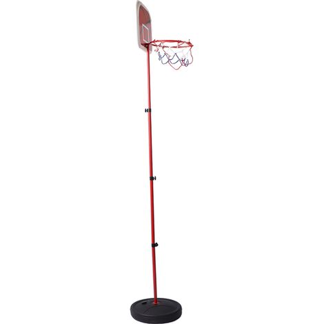 Panier de basket-ball de 1,80 m de hauteur réglable, avec panneau et support, pour une utilisation intérieure et extérieure chez les enfants. (1/5)