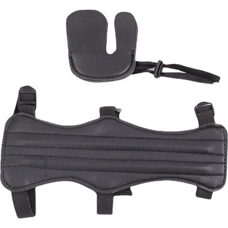 Lot de 2 Protège Bras Ajustable pour Arc à poulies Protège Bras en Cuir pour Arc Classique (1/5)