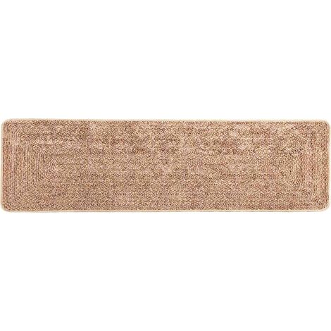 vidaXL Rug Runner MARSA Yellow 50 x 200 cm Polyester and PVC