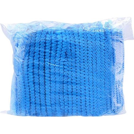 Lot de 100 bonnets de travail élastiques jetables (bonnets de protection anti-poussière et duveteux) (1/5)