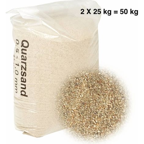 Sable Quartz Filtre Piscine 50 kg. LIVRAISON GRATUITE. Granuilométrie 0,5- 1mm