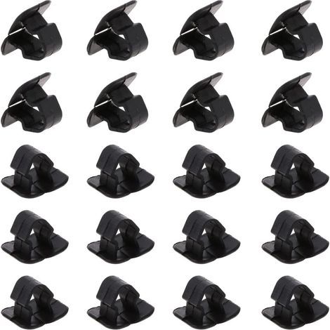 20 unidades de clips de soporte para almohadillas de aislamiento del capó del coche, hebillas de sujeción de plástico para capó, aislamiento térmico y acústico disponible. (1/5)