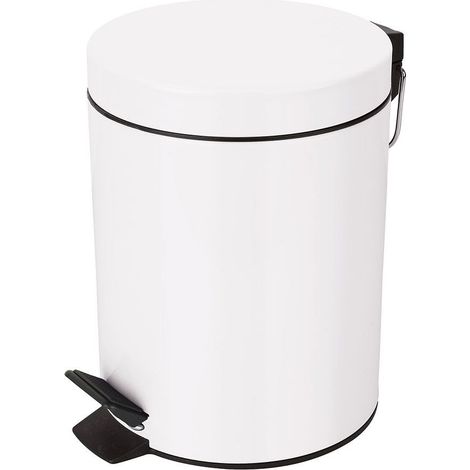 Spirella Sydney Collection, spazzatura con pedale Ø17 x 24,5 (3 litri), metallo, bianco (1/3)
