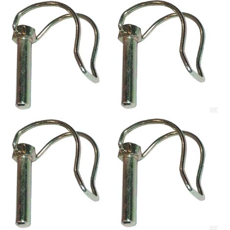 Cyclingcolors – Lot de 4 goupilles demi-lune en acier zingué – 7mm de diamètre – Longueur 42mm – Circlip pour réglage rapide