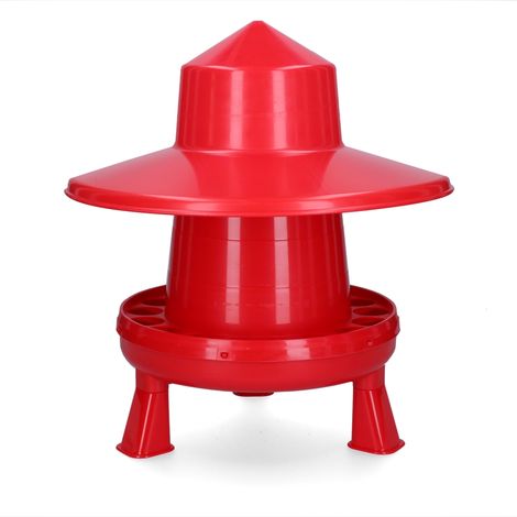 Poultry feeder gaun 4 kg Kunststoff rot