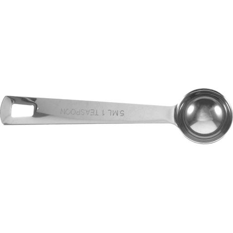 Cuillère doseuse multifonction en acier inoxydable de 5 ml, cuillère doseuse en métal pour la pâtisserie-12.2X2.9cm-Silver (1/3)