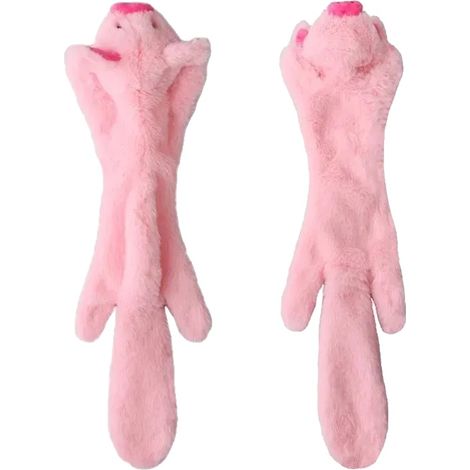 Juguete para perros, sonido chirriante, material de vellón duradero, Cerdo (1/2)