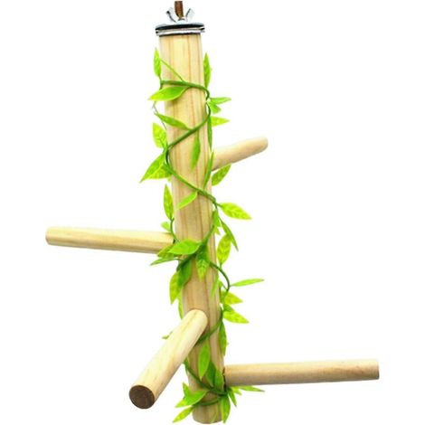 Perchoir pour oiseaux de compagnie, support pour perruches et canaris.-with Leaves (1/5)