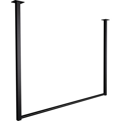 Appendiabiti/portabiti sospeso 120x80 cm acciaio verniciato a polvere nero 100009009