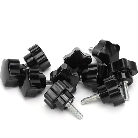 de 10 boutons filetés M6 32x20 mm en forme d étoile boutons (1/5)