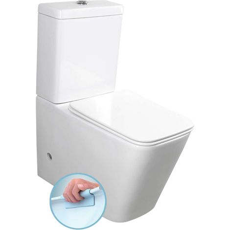 Sapho Porto - Kombi-WC, Rimless, Vario-Abgang, weiß PC102WR (1/5)
