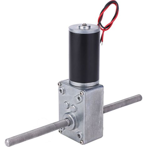 Moteur à Vis sans Fin M8 Double Arbre avec Réducteur 290:1 - Filetage Double à Droite (1/5)