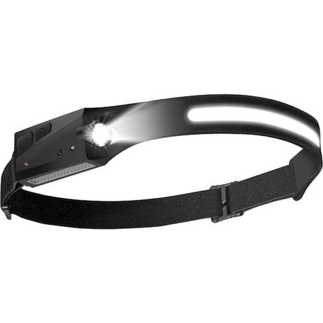 1PCS LED Lampe Frontale, LED Frontale COB+XPE 5 Modèles, LED Lampe Frontal à Capteur, Lampe Frontale à LED Etanches USB Rechargeables, Frontale LED (1/4)