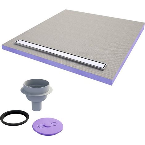 Jackon JACKOBOARD Aqua line vassoio per piastrelle facili con barra 120x90 cm + scarico verticale (4515477 + 4515479) (1/5)