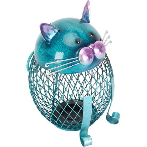 Tirelire chaton, décoration créative pour la maison ou le bureau, artisanat moderne en métal (1/5)