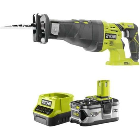 RYOBI Pack 18V OnePlus Sabre Saw R18RS-0 - 1 batteria 4.0Ah - 1 caricabatterie veloce 2.0Ah RC18120-140