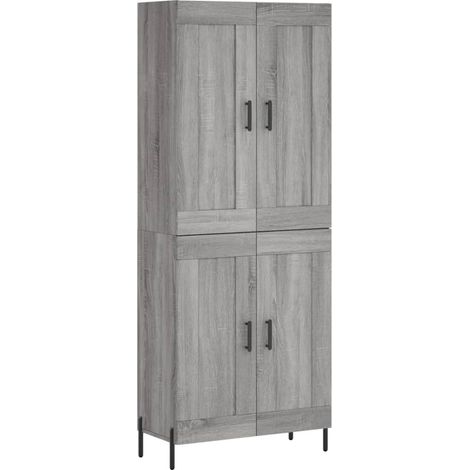 Maison Exclusive - Credenza Grigio Sonoma 69,5x34x180 cm in Legno Multistrato (1/5)