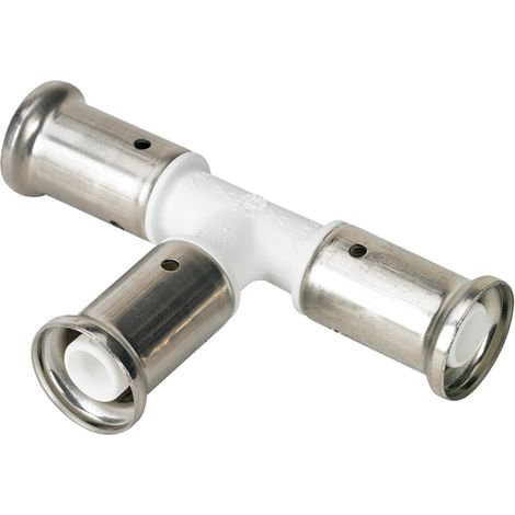 Té égal PVDF blanc multicouche à sertir TH ou BE Ø20x2.0 (1/2)