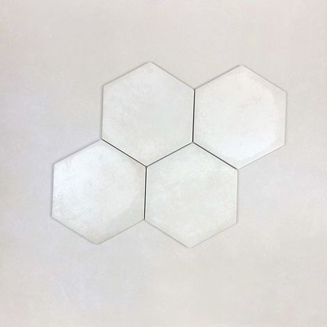 Carrelage Imitation Carreaux de Ciment HABITANIA 21x25 cm Mily White (1/3)
