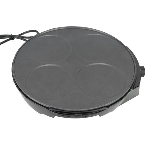 Crêpière multifonction ronde de 1200 W pour la préparation de petits-déjeuners à la maison (prise UE 220 V).
