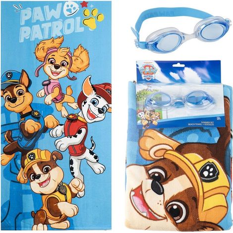 Ensemble serviette et lunettes de natation Pat' Patrouille (1/5)