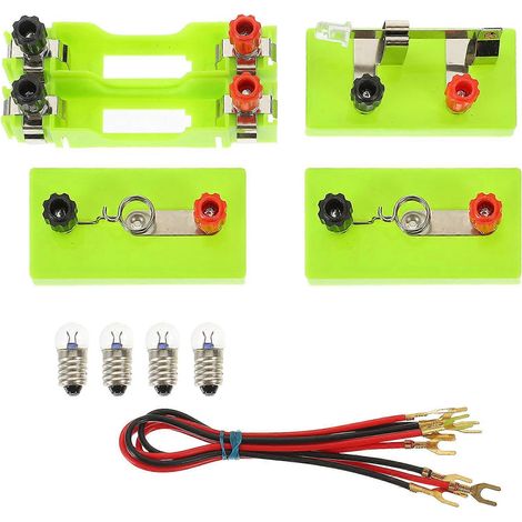 1 kit d'expériences de physique comprenant un boîtier pour piles AA et des accessoires de laboratoire électrique.-6.7X3.4CM (1/2)