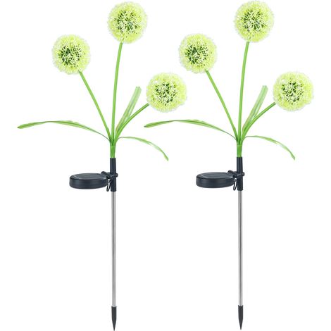Solarleuchten für den Garten, LED-Pusteblumen, 2 Stück, 75 cm (1/5)