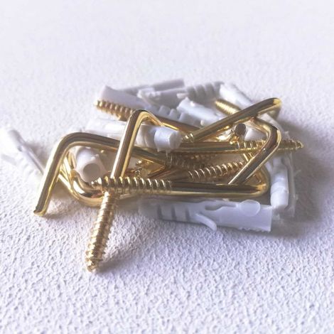 Tassello da 4mm con gancio ottone - scatolo da 10pz (1/2)
