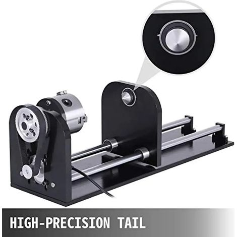 Eje rotatorio de fresador para máquina de grabado láser CO2 Chuck espiral de 3 mordazas (1/5)