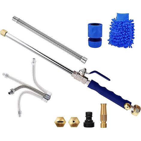 Lance haute pression pour nettoyeur haute pression pour jardin, pulvérisateur d'arrosage portable avec embout universel pour tuyau et buse à jet d'eau haute pression pour gouttières et terrasses (1/5)