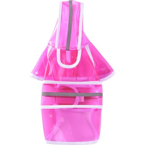 Manteau De Pluie Pour Chien - Tissu Polyester Imperméable - Avec Capuche Et Bandes Réfléchissantes - Taille L (1/5)