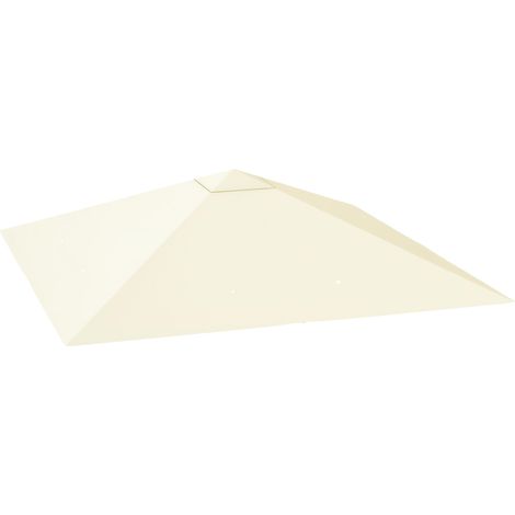 Toile de jardin 3x3m avec 8 trous de drainage, tissu Oxford 600D, blanc crème