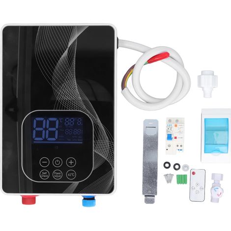 Chauffe eau electrique 6000W Nannigr chauffe-eau instantane Auto-modulant 55 °C IPX4 etanche chauffe eau Instantane pour cuisine