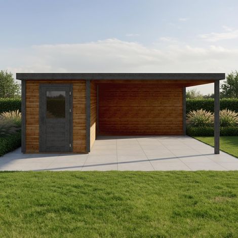 Casetta da giardino in legno Vala 2.09x3.09 m - 18.72 m2 - 28 mm - impregnata - 000043 (1/4)