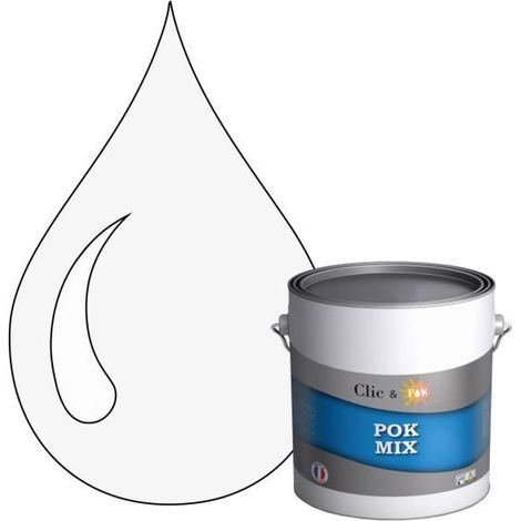 Peinture d'Accroche et Finition Acrylique Satinée - POK - POK MIX - 3L - RAL 9016 - Blanc Signalisation (1/4)