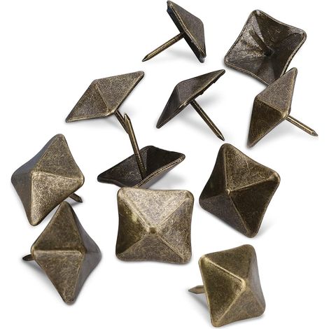50 (19x19x20mm) clous de tapissier, clous décoratifs en laiton, clous de tapissier vintage pour meubles, canapés, fauteuils, lits et chaises (1/5)